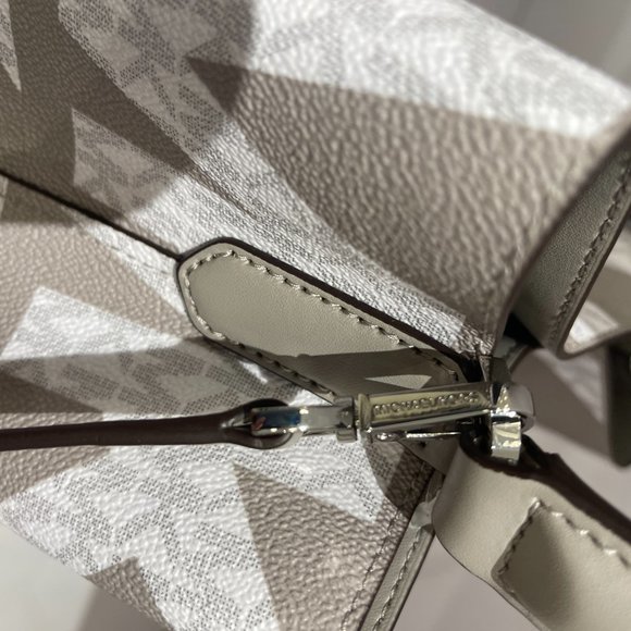 Michael Kors L Graphic Logo Backpack MK White Grey main image 13